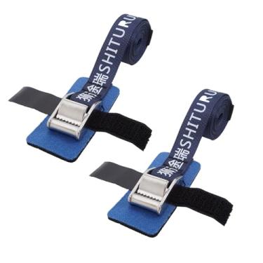 Imagem de 2 peças de tiras de amarração com fivelas ajustáveis, 1,5 m, almofada de proteção 299 kg resistência à ruptura, tiras de amarração para bicicletas, motocicletas, cargas, caminhões, trailer, bagagem