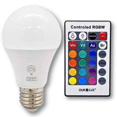 Imagem de Lâmpada Inteligente Controled Rgbw 9W Multicolors Ourolux