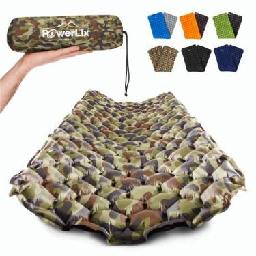 Imagem de Almofada de dormir de acampamento POWERLIX Tapete inflável ultraleve