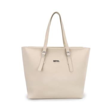 Imagem de Bolsa Feminina Grande de Ombro Alça Regulável e Nécessaire Retta (MARFIM)