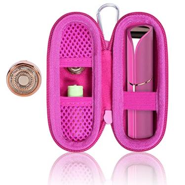 Imagem de co2CREA Capa rígida e cabeça de substituição compatível com Finishing Touch Removedor de pelos faciais impecável Lâmina elétrica facial para mulheres (caixa de cristal rosa + cabeça de substituição)