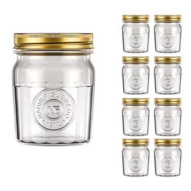 Imagem de Pote Vidro 500ml Americado Cereal Retro Vintage Bolacha 8Un - NADIR FI