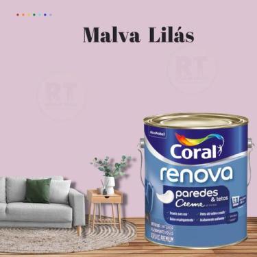 Imagem de Tinta Para Parede Acrílica Coral Renova Cor Roxo 3,2l Lavável Premium 