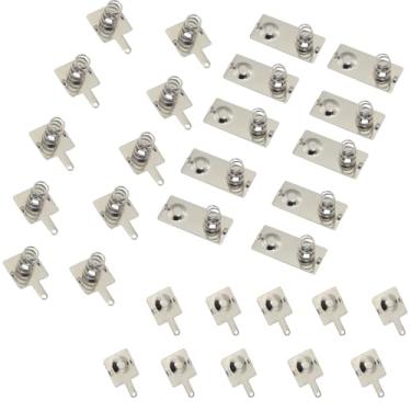 Imagem de ZZHXSM 10 pares de molas de bateria AA negativo para positivo contatos de mola de conversão niquelados 12 x 12 mm 12 x 26,5 mm para dispositivos eletrônicos brinquedos controles remotos