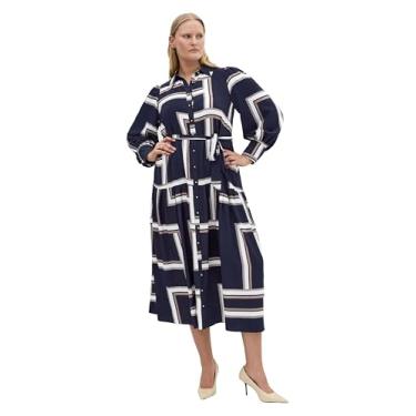 Imagem de City Chic Vestido feminino plus size - estampa Kinsley Maxi, Listras elegantes, 54