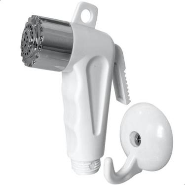 Imagem de Gatilho Para Ducha Higienica Branca Abs Chuveirinho Com Suporte Bide B