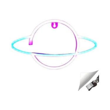 Imagem de Luz Noturna LED De Alienígenas ET Planeta Terra Foguete Para Decoração