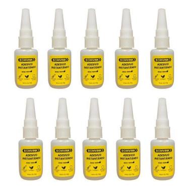 Imagem de 10 Cola Instantanea Adesiva Transparente Tipo Superbonde - Genérico