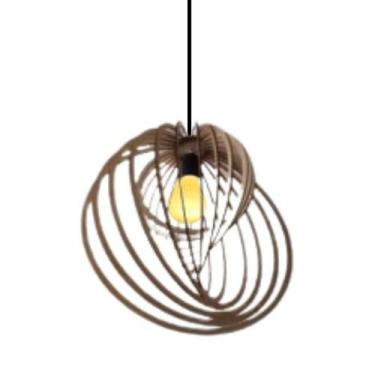 Imagem de Luminária Teto Tipo Pendente Espinha Mdf - Completa Mdf Cru - LENOBRE,