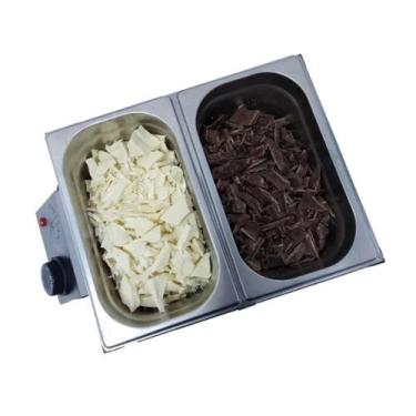 Imagem de Derretedeira Chocolate Multiuso Inox 2 Cubas 5Kg 1000W 220V - STEVAN M