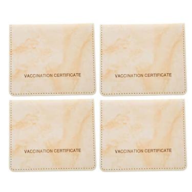 Imagem de Titular do Cartão de Visita, 4 Peças Com Design de Fivela Magnética de Cor Pura Portátil Carteira de Cartão de Couro PU Multifuncional Elástica Macia à Prova D'água Titular do Cartão de Visita para (Amarelo)