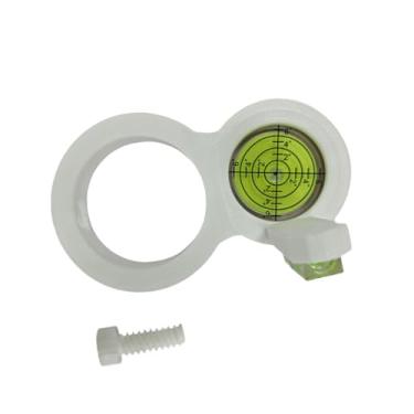 Imagem de MFMEXUL Nível de Furadeira, Nível de Bolha Circular Pequeno, Leve, Portátil, de Precisão, Acessório de Furadeira Elétrica, Ideal para Móveis E Marcenaria, Branco, Tamanho real