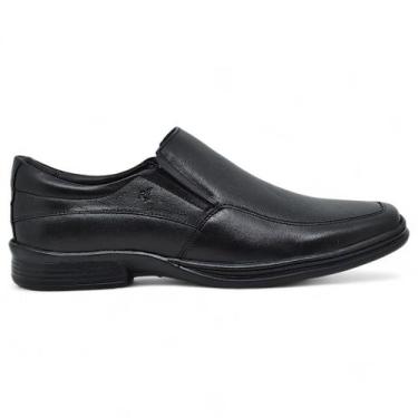 Imagem de Sapato Social Rafarillo Soft Confort Masculino Couro Slip On, Preto, 4
