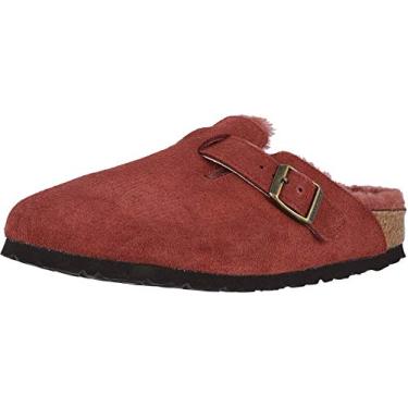 Imagem de Sand lia feminina de Boston Shearling da Birkenstock, Antique Port, 6-6.5 Narrow