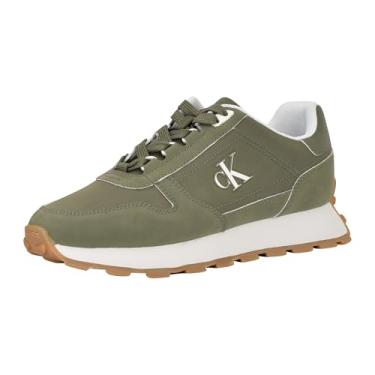 Imagem de Calvin Klein Tênis feminino Taresa, Verde escuro/branco 300, 41