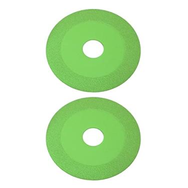 Imagem de Disco de Corte para Vidro, Azulejo Cerâmico, Garrafa de Vinho, Aço de Alto Manganês, Disco de Corte de Vidro de 2 Peças, Corte Rápido, Uso Seco Molhado (Verde)