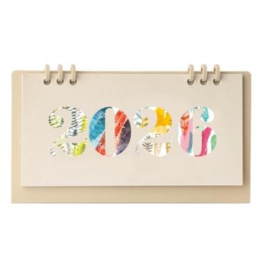 Imagem de Mini calendário de mesa 2026, agenda de mesa, 17,5 cm x 9,4 cm - cáqui (outubro de 2025 a dezembro de 2026)