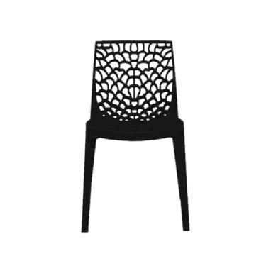 Imagem de Cadeira Coral Gruvyer Jantar Cozinha Gourmet Cinza Nude (2, Preto, Único)