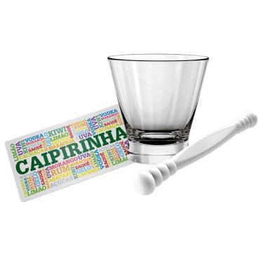 Imagem de Kit Caipirinha Euro Sabores VDR0632SB em Vidro – 3 Peças