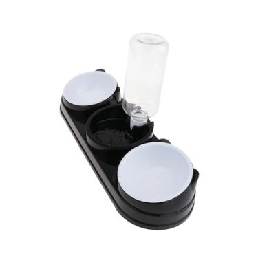 Imagem de Whtkoph Conjunto 3 em 1 para Gatos, Tigelas de Comida, Alimentador Automático, para Comida úmida E Seca, Gatos Criados para Beber E Alimentar, Preto