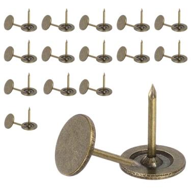 Imagem de YELARXI Tachinhas de unhas de estofamento, pregos para móveis, 3/8 x 5/8 de cabeça chata, alfinetes vintage para pendurar na parede/escritório/decoração de móveis/foto) 0,1 cm A, 30 peças e verde