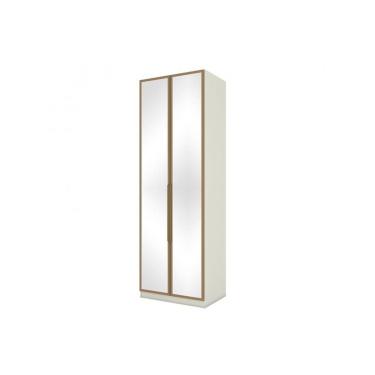 Imagem de Guarda Roupa Modulado c/ 2 Portas c/ Espelho MC09 Seletto Areia/Jequitibá - Henn