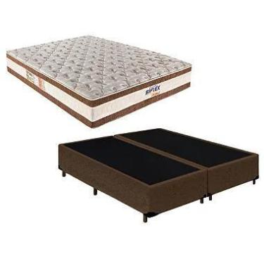 Imagem de Conjunto Box Queen (Colchão Ortomax D45 Biflex + Base Box), Marrom, Co