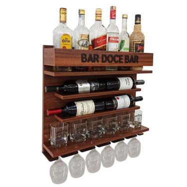 Imagem de Barzinho Com Adega De Parede - Bar Doce Bar - Cor Imbuia