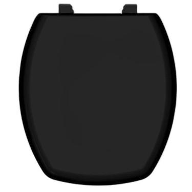 Imagem de Assento Vaso Sanitário Modelo Thema Preto Almofadado Durin