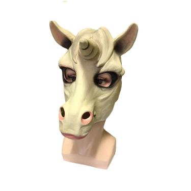 Imagem de Máscara De Unicórnio Realista Com Elástico Prender Cabeça