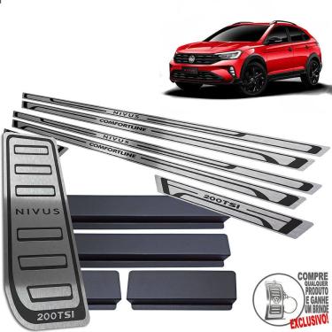 Imagem de Descanso + Soleira Nivus Comfortline Preto Baixo Relevo