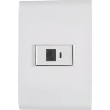 Imagem de Tomada Para Telefone Rj11 Branco Tramontina