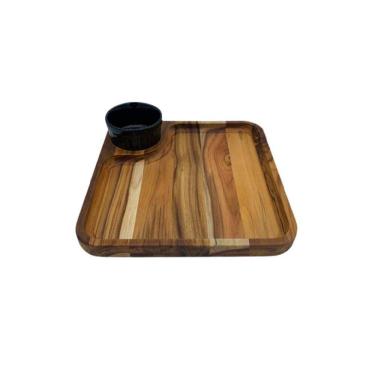 Imagem de Tábua Para Hamburguer Petisqueira Lanche Churrasco Madeira