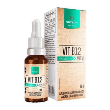 Imagem de VIT B12 Liquida 20ml Limão e Morango Nutrify