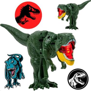 Imagem de T-Rex Dinossauro articulado c/ som e luz Infantil - AN2410 - Polibrinq