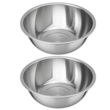 Imagem de Kit 2 Bacia Tigela Bowl de Inox Pequena Redonda 35cm 5 Litros Cozinha 
