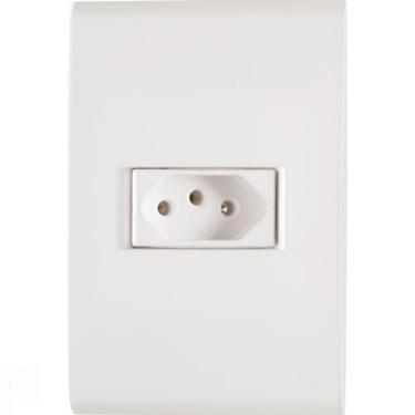 Imagem de Conjunto 4x2 com 1 Tomada 2P+T Tramontina Liz 20 A 250 V Branco