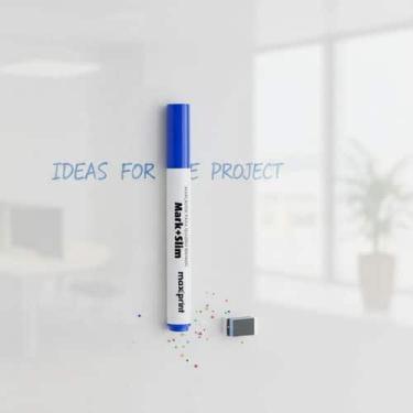 Imagem de Marcador Quadro Branco Azul Mark Slim Maxprint