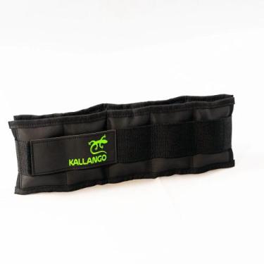 Imagem de Caneleira profissional emborrachada 0,5kg - preto - Kallango