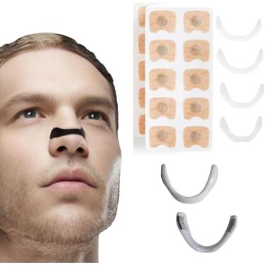 Imagem de Dilatador Nasal Magnético - Aumente a Entrada de Oxigênio, Reduza o Ronco, Melhore a Qualidade do Sono - Resistente ao Suor, Seguro para a Pele - Solução Especial para Ronco e Atividades Esportivas (Kit Branco)