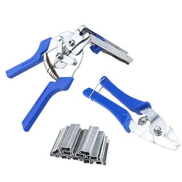 Imagem de SING F LTD Alicate de anel de porco pistola de fixação mão M pistola de grampo 3 em 1 gaiola de malha cerca de arame