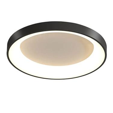 Imagem de Lustre de teto moderno de LED com luz branca super brilhante de 6000K, design redondo criativo, luminária embutida para ilha de cozinha, vestiários de restaurantes, luminária de teto elegant