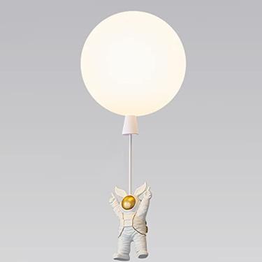 Imagem de Lustre nórdico de vidro fosco, luminária suspensa de teto de astronauta, luminária suspensa para ilha de cozinha e sala de estar, pingente de banheiro