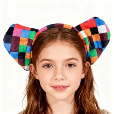 Imagem de Delicate Dew Colorful Patchwork Elephant Ear Headband, Story Book Character Costume Accessory (Colorful)