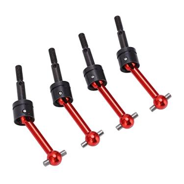 Imagem de Eacam Eixo de Acionamento de Liga de Alumínio CVD, Excelente Design para Peças de Atualização de Carros Tamiya TT02 RC, Feitos de Material de Liga de Alumínio, Fácil de Instalar e (Vermelho)