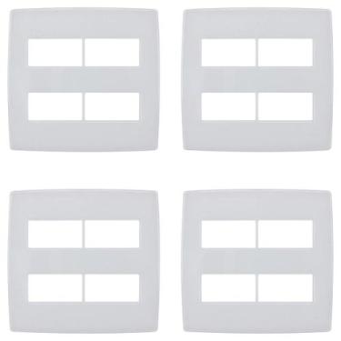 Imagem de Kit 4 Placa 4x4 4 Módulo Distanciados PialPlus Branco