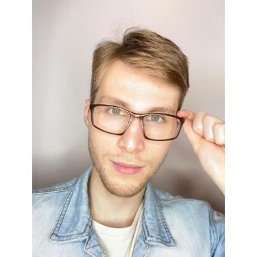 Imagem de Armação De Óculos Para Grau Masculino Retangular Bulgária - Palas Eyew
