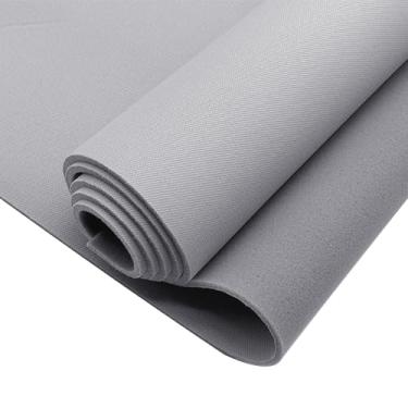 Imagem de Tecido de malha tipo 149.9 cm Wx78.7 cm C malha elegante com suporte de espuma, material de substituição para headliner, para todos os veículos, trailer, barco, casa, tecido estofado, cinza claro