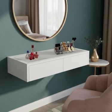 Imagem de Penteadeira Aparador Suspenso para Maquiagem Quarto Branco Laca - Form