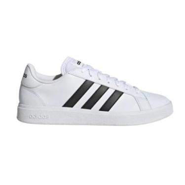 Imagem de Tênis Casual Masculino Grand Court Base 2.0 Adidas Branco, Ftwwht, Cbl